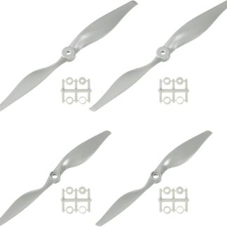 Пропеллер MECCANIXITY 7x5 10x6 для радиоуправляемых самолетов, 2 лопасти, серый, с переходными кольцами, комплект из 4 штук.