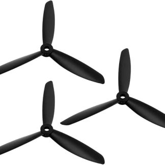 uxcell 3 шт. 6x4,5 дюйма 3-лопастные пропеллеры для электрического радиоуправляемого самолета, вращающиеся против часовой стрелки, черные, с адаптером для отверстия