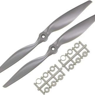 Пропеллеры uxcell RC CW 11x7 дюймов, 2-лопастные, нейлоновые, серые, 2 шт., с переходными кольцами.