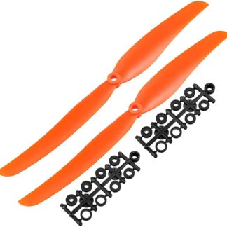 Пропеллеры uxcell RC CW 1060 10x6 дюймов, 2-лопастные, для игрушечного самолета, нейлоновые, оранжевые, 2 шт., с переходными кольцами.