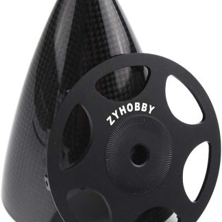 RC Spinner 3,5-дюймовый карбоновый обтекатель с двумя лопастями и анодированной алюминиевой задней пластиной для радиоуправляемого самолета с бензиновым двигателем.