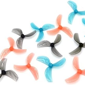 12 пар 3-лопастных пропеллеров Gemfan 45 мм с отверстием для вала 1,5 мм для радиоуправляемых FPV-дронов Whoop и квадрокоптеров для фристайла (12 по часовой стрелке + 12 против часовой стрелки)