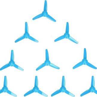 10 шт. 70-мм 3-лопастных пропеллеров XR-148, запасные пропеллеры для радиоуправляемых самолетов, легко устанавливаются и заменяются, совместимы с валом двигателя 2 мм, изготовлены из ABS-пластика, аксессуары для радиоуправляемых игрушечных лодок, автомобилей и моделей (синие).