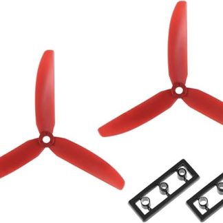 Пропеллеры uxcell RC 5030 5x3 дюйма, 3-лопастные, для игрушечных самолетов, нейлоновые, красные, 1 пара с переходными кольцами.