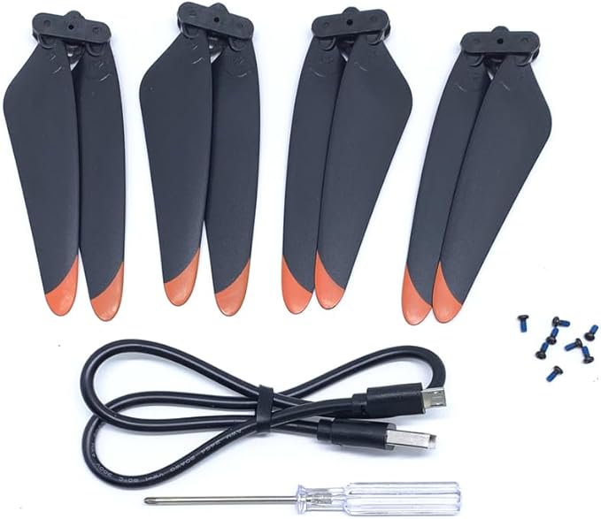 Комплект запасных частей KingVal для лопастей пропеллера, отвертка, USB-кабель для зарядки, совместимый с дроном JJRC X1 X22.