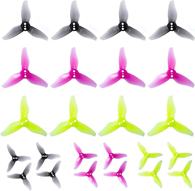 12 пар 3-лопастных пропеллеров Gemfan Hurricane 2023 с 3 отверстиями 1,5 мм для FPV-гонок и дронов типа зубочистка, 12CW и 12CCW