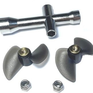 2 шт. деталей гребного винта H102 для радиоуправляемых лодок H120 TKKJ H100 H106 H108, гребной винт H102 с гайками и ключом.