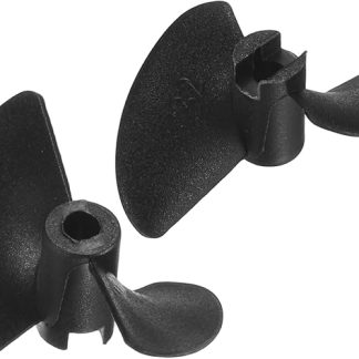 MECCANIXITY 2 шт. Гребные винты для радиоуправляемой лодки, 2 лопасти, диаметр отверстия 3,17 мм, внешний диаметр 32 мм, шаг 40 мм, вращение по часовой стрелке, для радиоуправляемой лодки, модели корабля своими руками, черные.