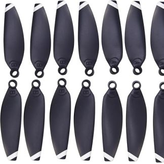 Пропеллеры для радиоуправляемых дронов Blomiky, черные, пластиковые и металлические, комплект из 8 сменных лопастей для квадрокоптеров F11Mini, F7Mini, Syma W3 (маленькие квадрокоптеры) / W3 Blades 2