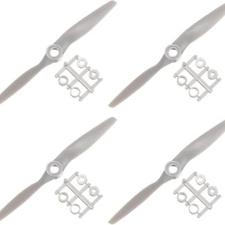 Пропеллер MECCANIXITY 5x5 для радиоуправляемых самолетов, 2 лопасти, серый, с переходными кольцами, комплект из 4 штук.