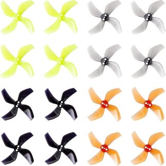 GEMFAN D51 2020 4-лопастные пропеллеры из поликарбоната 1,5 мм для радиоуправляемых FPV-дронов, гонок, фристайла, Tinywhoop, 16 шт., 8CW 8CCW