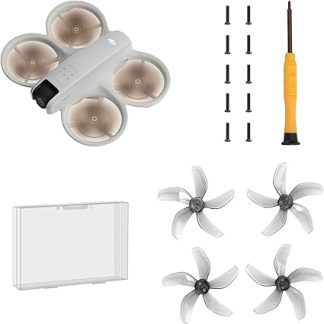 Разноцветные пропеллеры для дрона DJI Neo. Малошумные, легкие и прочные лопасти для DJI Neo. Аксессуары для быстрой замены. Запасные части. 4 шт. (серые).
