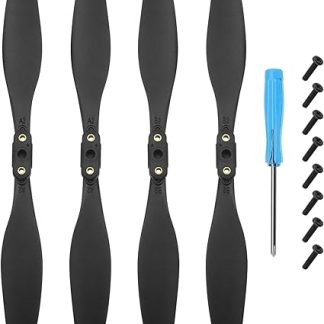 Комплект из 4 складных пластиковых лопастей пропеллеров eMagTech для дронов Holy Stone 720/720E, в комплекте 8 винтов и 1 отвертка.