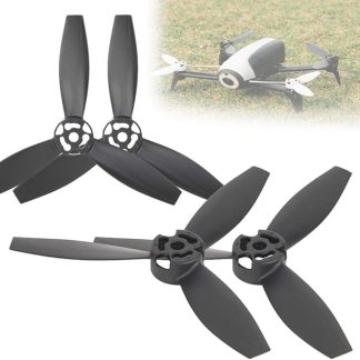 Комплект из 4 пропеллеров для радиоуправляемого дрона Dilwe RC Drone, совместимых с дроном Bebop 2 (тип A, 4 шт., черные).