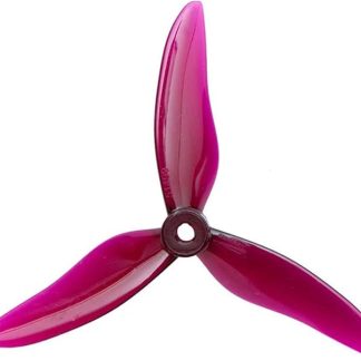 GEMFAN Hurricane 5-дюймовый 3-лопастной пропеллер 51499. Комплект из 4 5-дюймовых трехлопастных пропеллеров (2 по часовой стрелке + 2 против часовой стрелки) для гоночного FPV-дрона-квадрокоптера 210 220 250 (прозрачно-фиолетовый).