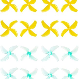 Пропеллер Gemfan 40 мм 1613 с тремя лопастями из поликарбоната, 1 мм 1,5 мм, для радиоуправляемых FPV-дронов, фристайла, Tinywhoop, деталей для самостоятельной сборки (1,5 мм) (светло-желтый, бирюзовый)