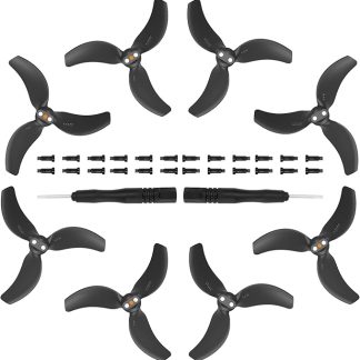 8 шт. сменных лопастей пропеллеров Avata 2 3032S для дрона DJI Avata 2, малошумные, с черными наконечниками.