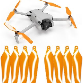 Набор из 4 пропеллеров Master Airscrew Super Stealth для DJI Mini 4 Pro и Mini 3 Pro — оранжевый.