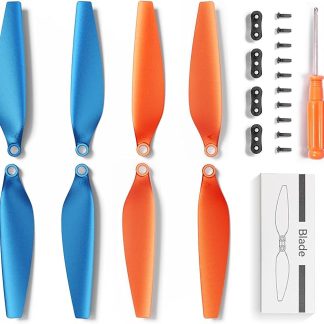 Сменные лопасти для дрона V11Air, 4 оригинальных высокопрочных пропеллера, запасные аксессуары для радиоуправляемого дрона, сине-оранжевые.