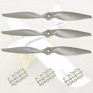 Пропеллеры 1050 CW RC, 10 x 5 дюймов, 2-лопастные, для радиоуправляемых моделей самолетов, с переходными кольцами, 3 шт.