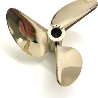 Гребной винт Zippkits Model Boat Prop 6219, медный, 3 лопасти | Диаметр 62 мм, шаг 152 мм, для гоночных лодок | Диаметр отверстия 1/4 дюйма