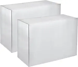 Чехол для кондиционера PATIKIL 41 x 16 x 30 дюймов, 2 шт., из полиэстера с покрытием, водонепроницаемый, пылезащитный, защита конденсатора для наружного блока кондиционера, серебристый.