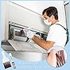 Набор Pimoys 3 в 1: гребень для чистки ребер конденсатора кондиционера, 1 гребень для чистки ребер из нержавеющей стали и 2 щеточки-венчика для чистки испарителя и радиатора.