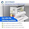 Петля дверцы холодильника 241779401, совместимая с холодильниками Frigidaire, Electrolux, Kenmore 1512662 AP4393564 PS2358752