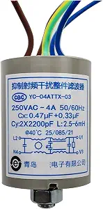 Фильтрующий конденсатор для холодильника, совместимый с Hisense, Midea, Ronshen, Frestec, Haier, 0,47 мкФ + 0,33 мкФ, запасная часть.