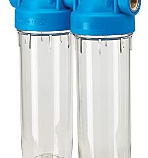 Фильтр для бытового водоснабжения Purway® DP 10 DUO 3/4 дюйма OT TS с двойным корпусом фильтра OT TS