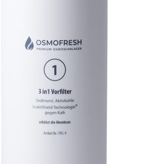 Предварительный фильтр OsmoFresh 3-в-1 для Flow800 | Фильтр № 1 | Сменный предварительный фильтр для системы обратного осмоса | Фильтр для осадка и активированного угля с защитой от накипи | Высококачественная фильтрация и защита мембраны | От образования известкового налета