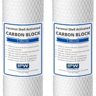 Комплект из 2 фильтров с активированным углем IPW Industries Inc., совместимых с фильтром WaterPur CCI-10-CLW — универсальный 10-дюймовый фильтр для прозрачного корпуса фильтра WaterPur.