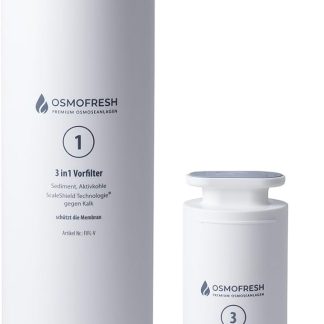 Комплект фильтров OsmoFresh Flow800 - Сменные фильтры № 1 и 3 | Постфильтр с активированным углем | Защита мембраны | Защита от накипи | Минерализация для улучшения вкуса | Наслаждайтесь свежей водой, очищенной методом обратного осмоса, в любое время!