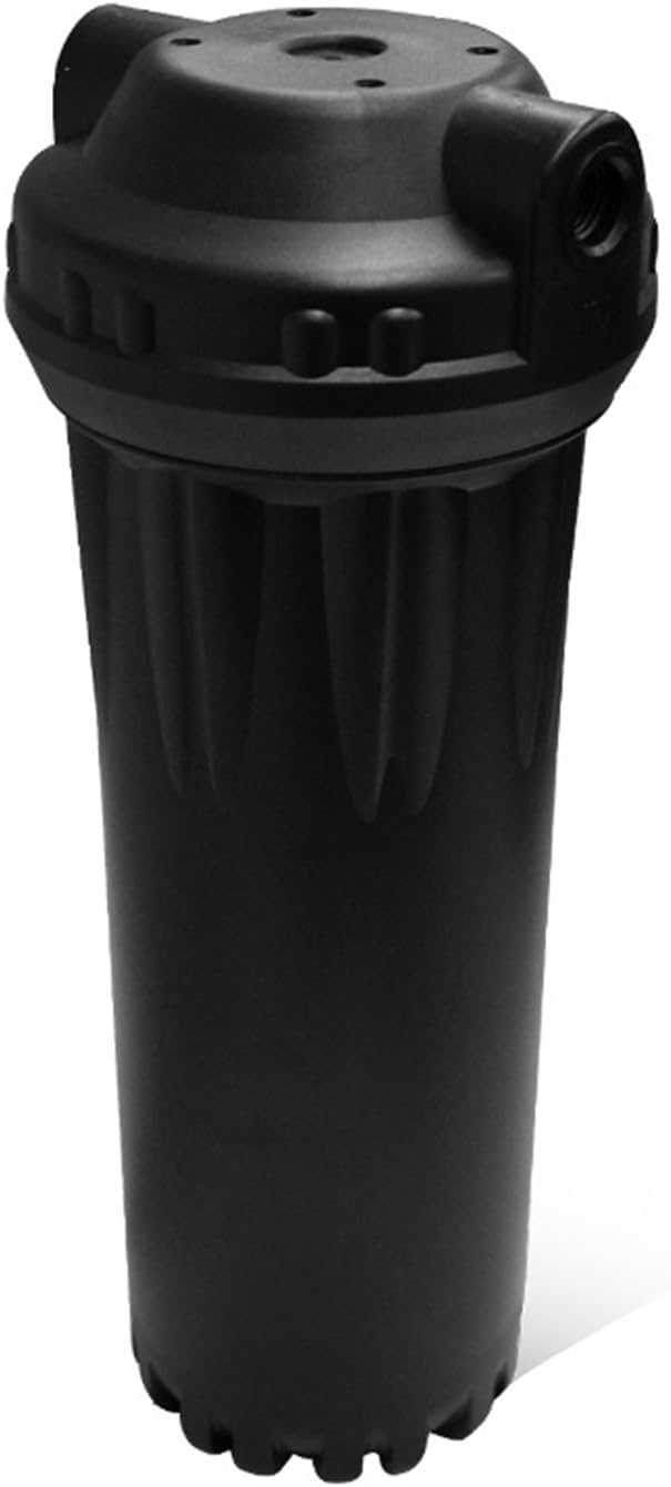 10 Zoll Haushalt 1/2 Wasserreiniger Filterflasche Frontverdickte Filterflasche Zubehör для Reinwassermaschinen Mit starker Reinigungseffizienz (черный)