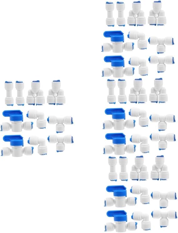SOLUSTRE 40stücke Wasserfilter Fittings Push- Kompatibel Mit Wasserreinigern Für Einfache Installation Und Zuverlässige Verbindung Und
