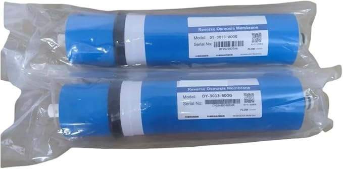 2 штуки сменных мембранных фильтров обратного осмоса 3013-600G для кухонных водоочистителей, производительностью 600 галлонов в сутки, с высокой эффективностью очистки.