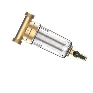 Edelstahl-Mesh-Vorfilter, goldfarbenes Spin-on-Design (1/2 M+ 3/4 F)