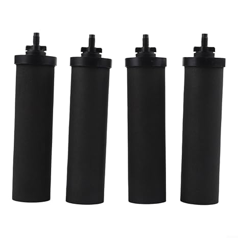 4er-Pack Aktivkohlefilter Ersatz, совместимый с системой Larayci Gravity System (Travel, Big, Royal, für Imperial, Krone), Kokosnussschalen-Kohle für Camping & Heimgebrauch, Schwarz