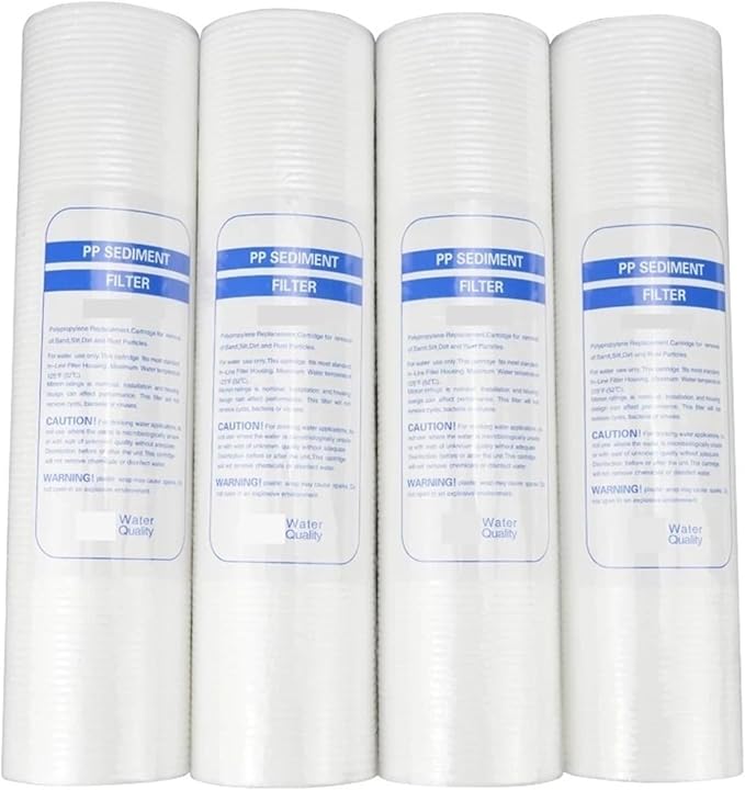 4 Stücke PP Baumwolle Wasser Filter 10 Zoll 1 Mikron Осадочный фильтр Wasserfilter System Umkehrosmose den Heimgebrauch