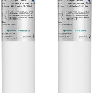 Фильтры для воды под раковину AQUA CREST I2000 2, сменные картриджи для Everpure i2000, MC2, ESO7, MH2, EV9612-22, EV9612-56, EV9607-25, EV9613-21, упаковка из 2 штук.
