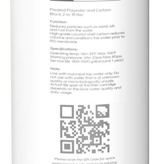 Фильтрующий картридж Frizzlife ASR211 для систем обратного осмоса PD600 PD800 PD400 (1-я ступень) — усовершенствованный композитный осадочный фильтрующий картридж.