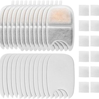 12 комплектов Ersatzfilter und Schwämme для 135 жидких унций/4 л Katzentrinkbrunnenfilter, Dreifachfilter, Haustiertrinkbrunnenfilter