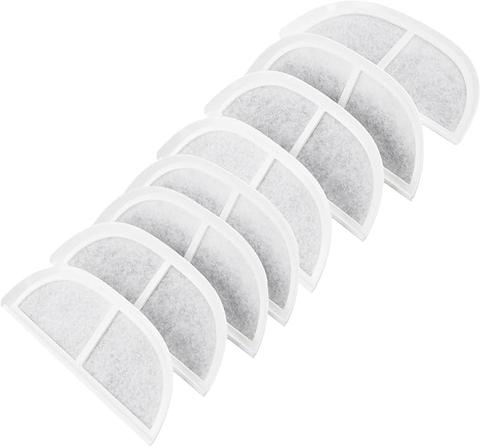 HpLive 4/8 Stück Ersatzfilter für Haustierbrunnen, Aktivkohle-Filterpatronen, Dreifache Filtration, Verbesserte Wasserqualität für Trinkbrunnen, 16x5,6x1 см (8 шт.)