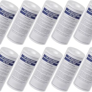 10 Stück 12,7 cm PP-Baumwoll-Wasserfilterkartuschen für Küchenreiniger und Bürospender zum Entfernen von Sedimenten und Partikeln für sicheres Trinkwasser zu Hause order in der Mieteinheit, weiße Farbe