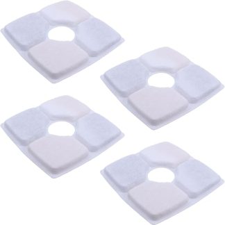 4 Stück Trinkbrunnenfilter Aktivkohle Quadratischer, für Katzen