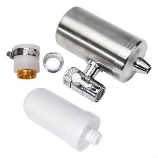 1 упаковка Edelstahl-Wasserhahn-Filter с керамическим элементом, физической системой, для Rostablagerungen und Geschmack für Küche und Badezimmer, Silber, 127 x 110 мм (B)