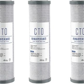 Wasserfilter Kartusche, 10-Zoll-CTO-Activekohle-Wasserfilter, Wasserfilterkartusche, Filtern Sie das Wasser, um das Chlor zu entfernen.(Rood)