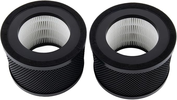 2 Stück Luftreiniger-Filter Ersatz für TaoTronics TT-AP001, эффективная HEPA-фильтрация, Kunststoffkonstruktion, черный, 15 x 15 x 105 см, Heimbüro