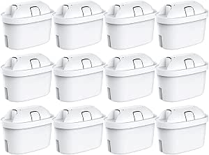 Набор из 12 фильтрующих картриджей для воды, совместимых с Brita Maxtra.