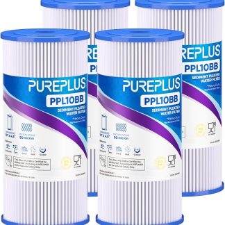 Фильтр для осадка PUREPLUS 50 микрон, 10 x 4,5, сверхкрупный, складчатый, для колодезной воды.